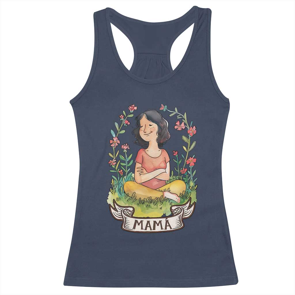 Mother's Day Mama Picture Racerback Tank Top