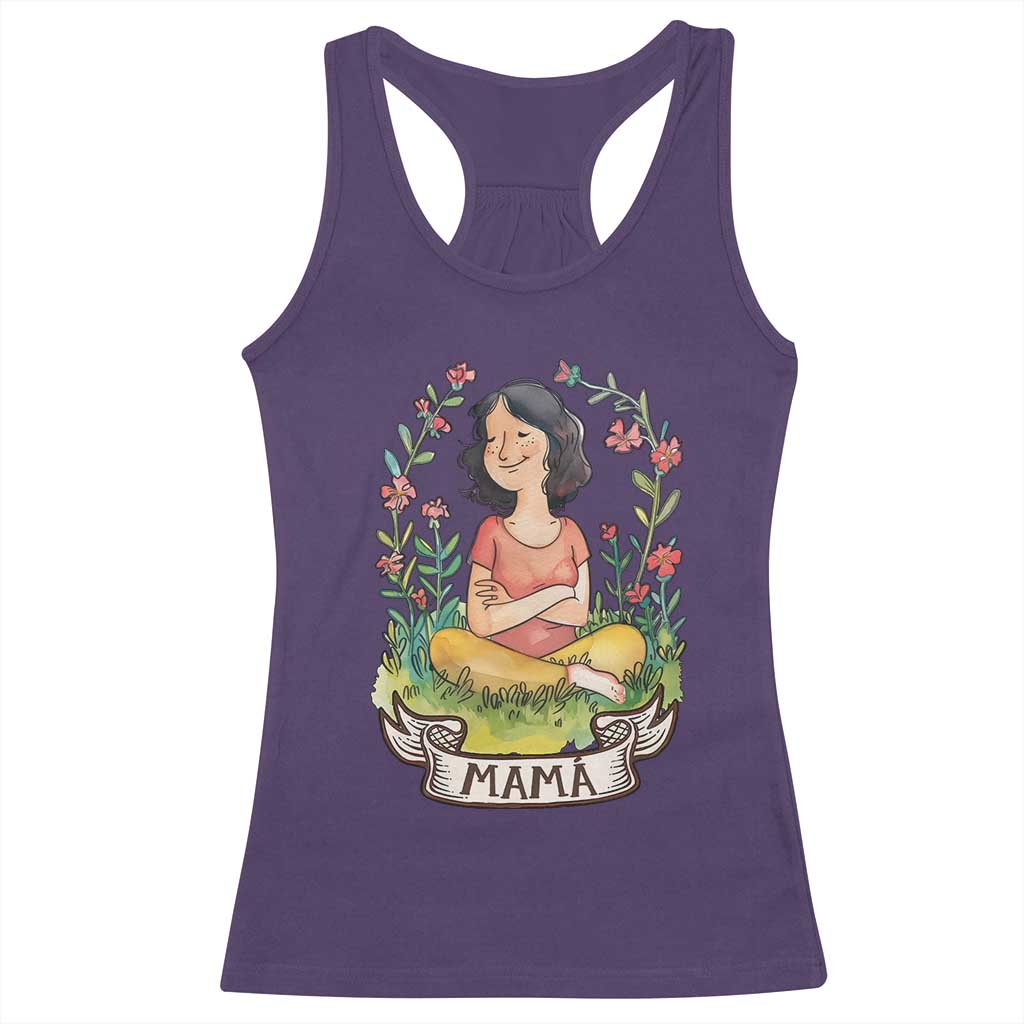 Mother's Day Mama Picture Racerback Tank Top
