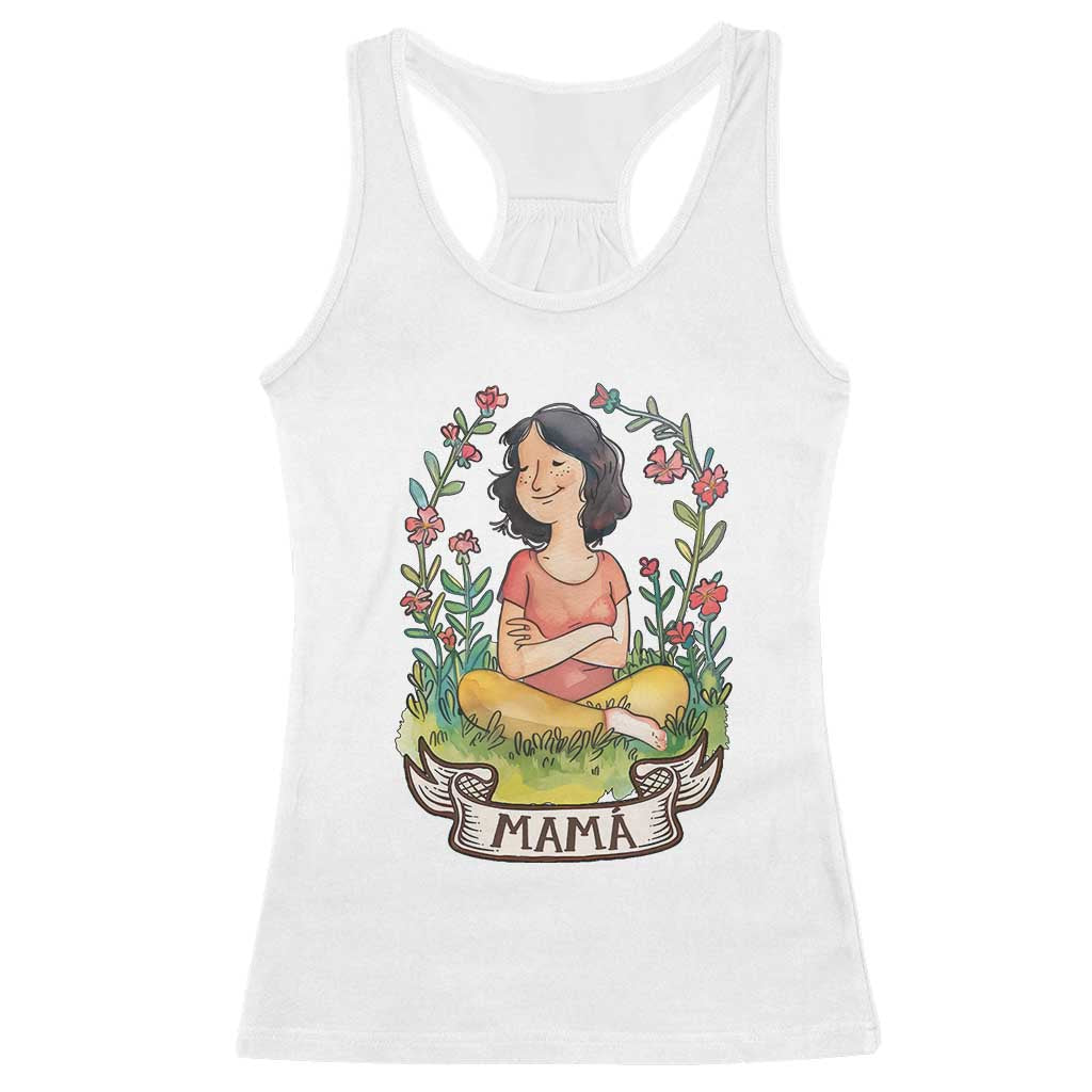 Mother's Day Mama Picture Racerback Tank Top