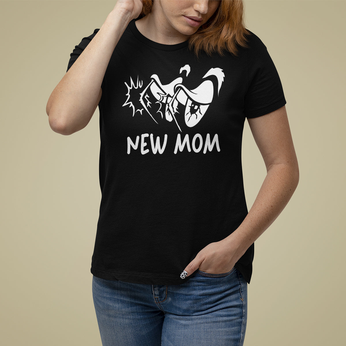Mother's Day T Shirt For Women New Mom Funny Eyes Need More Sleep - Wonder Print Shop