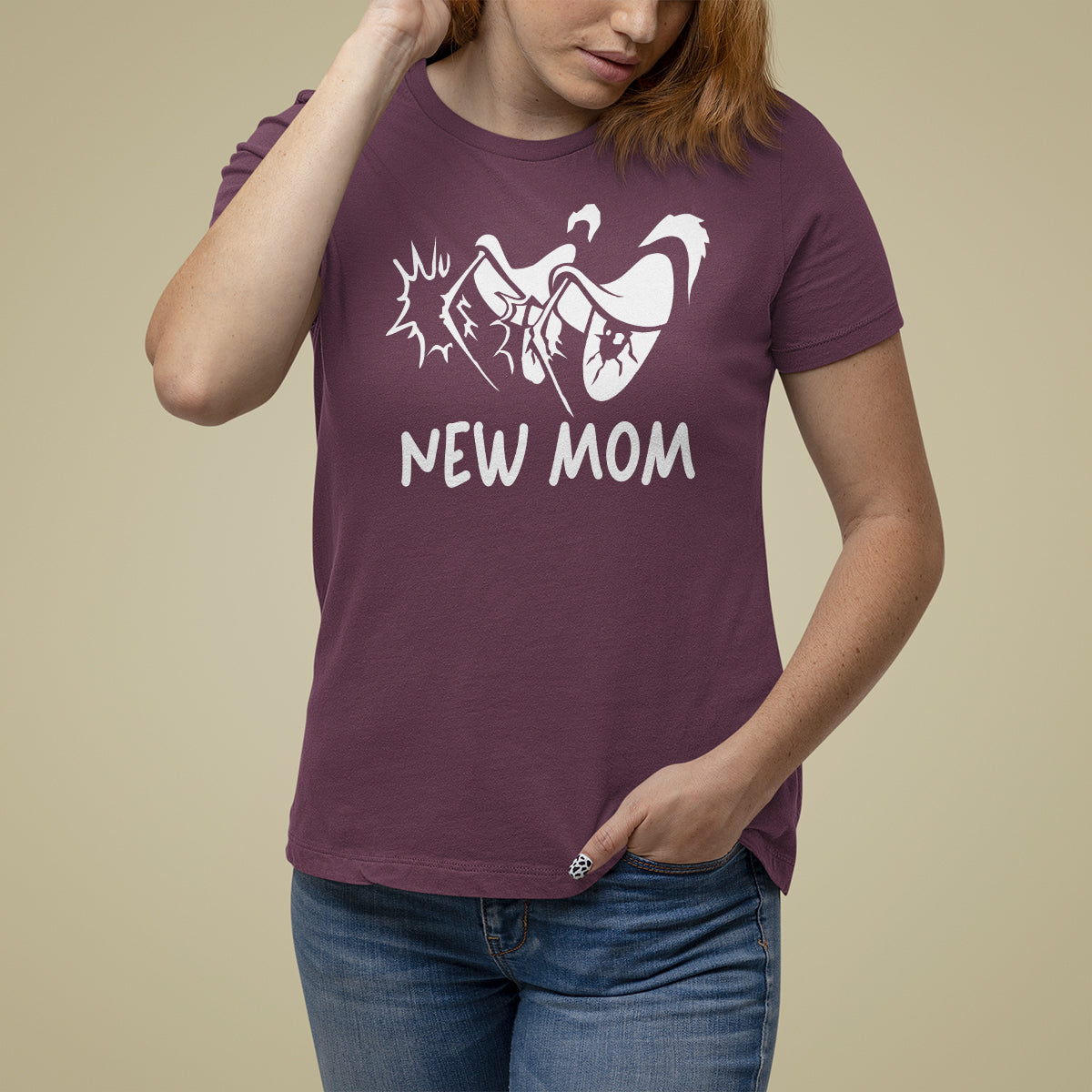Mother's Day T Shirt For Women New Mom Funny Eyes Need More Sleep - Wonder Print Shop