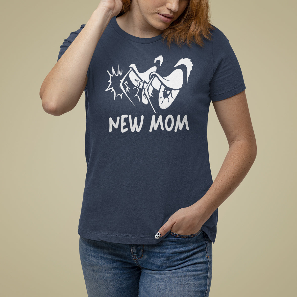 Mother's Day T Shirt For Women New Mom Funny Eyes Need More Sleep - Wonder Print Shop