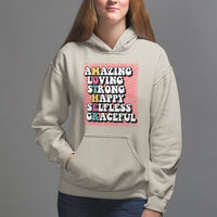 Mother's Day Hoodie Amazing Loving Strong Happy Selfless Graceful Mom - Wonder Print Shop