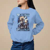 Mother's Day Sweatshirt My Mom Is My Best Friend Cool Mommy Motorcycle - Wonder Print Shop