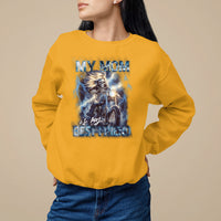 Mother's Day Sweatshirt My Mom Is My Best Friend Cool Mommy Motorcycle - Wonder Print Shop