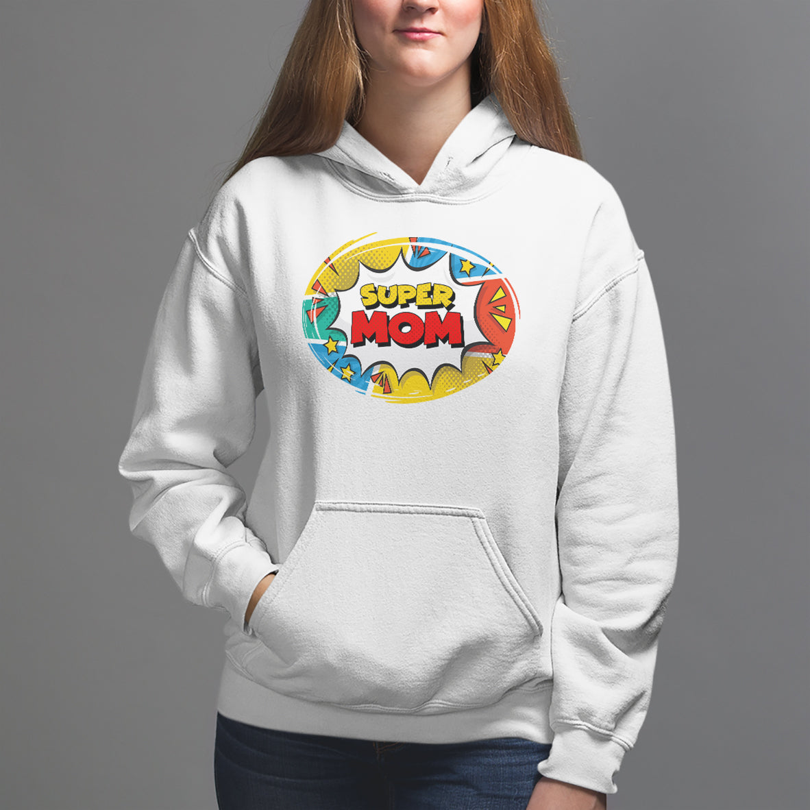 Mother's Day Super Mom Comic Hoodie - Wonder Print Shop