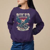 Mother's Day Sweatshirt Biker Mom Cool Mommy Motorcycle - Wonder Print Shop