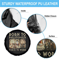 Funny Philosopher Spare Tire Cover Born To Philosophize Forced To Work Philosophy The School of Athens