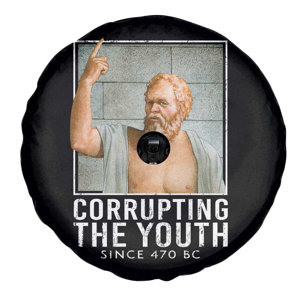 Funny Greek Philosophy Socrates Spare Tire Cover Corrupting The Youth Philosopher