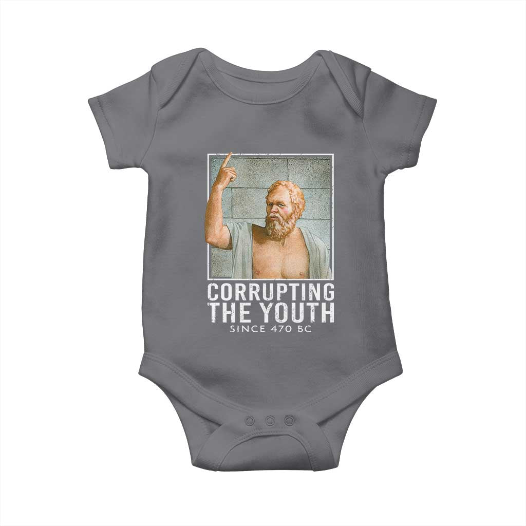 Funny Greek Philosophy Socrates Baby Onesie Corrupting The Youth Philosopher