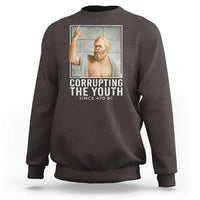 Funny Greek Philosophy Socrates Sweatshirt Corrupting The Youth Philosopher