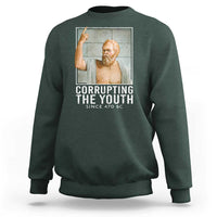 Funny Greek Philosophy Socrates Sweatshirt Corrupting The Youth Philosopher