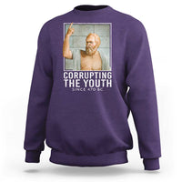 Funny Greek Philosophy Socrates Sweatshirt Corrupting The Youth Philosopher
