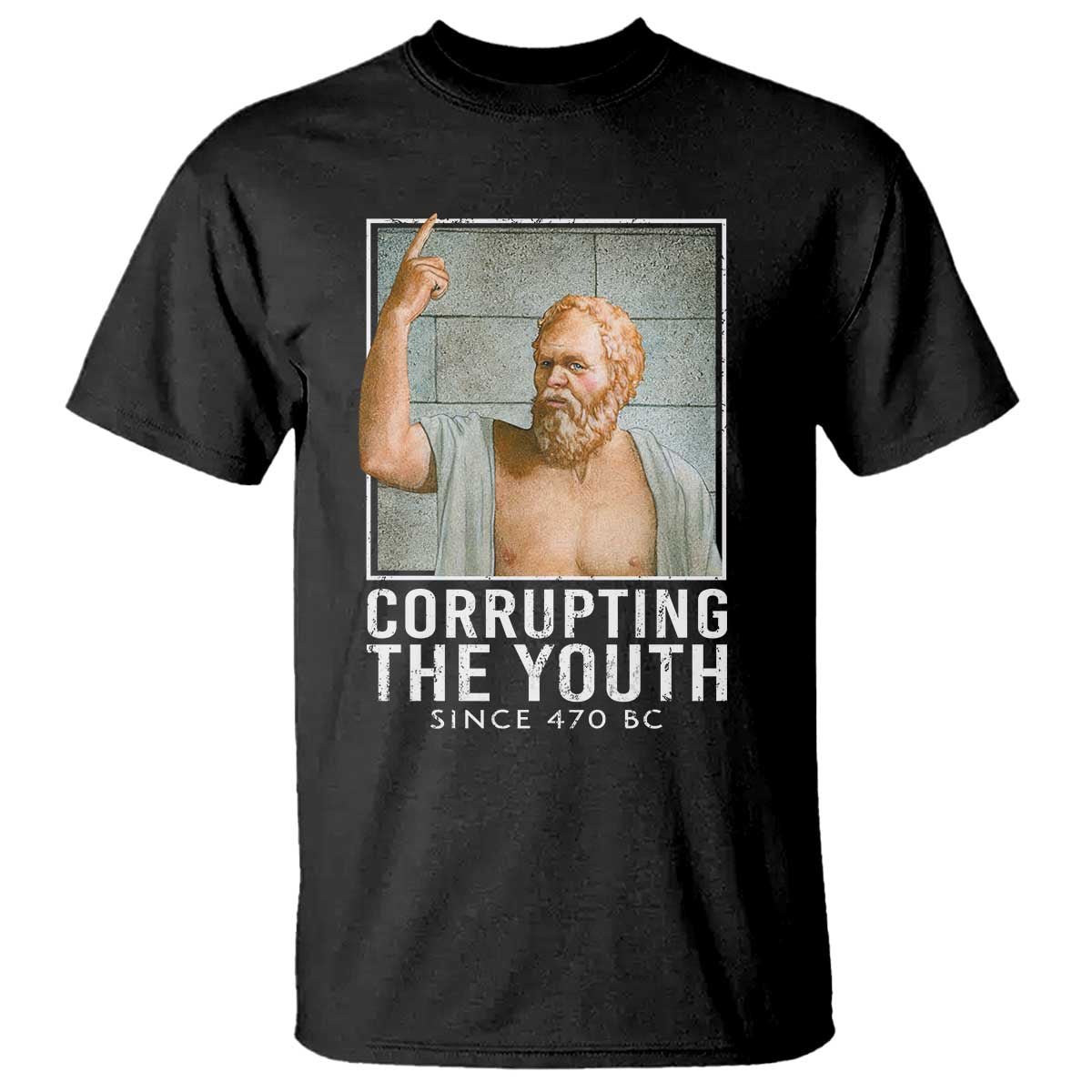 Funny Greek Philosophy Socrates T Shirt Corrupting The Youth Philosopher