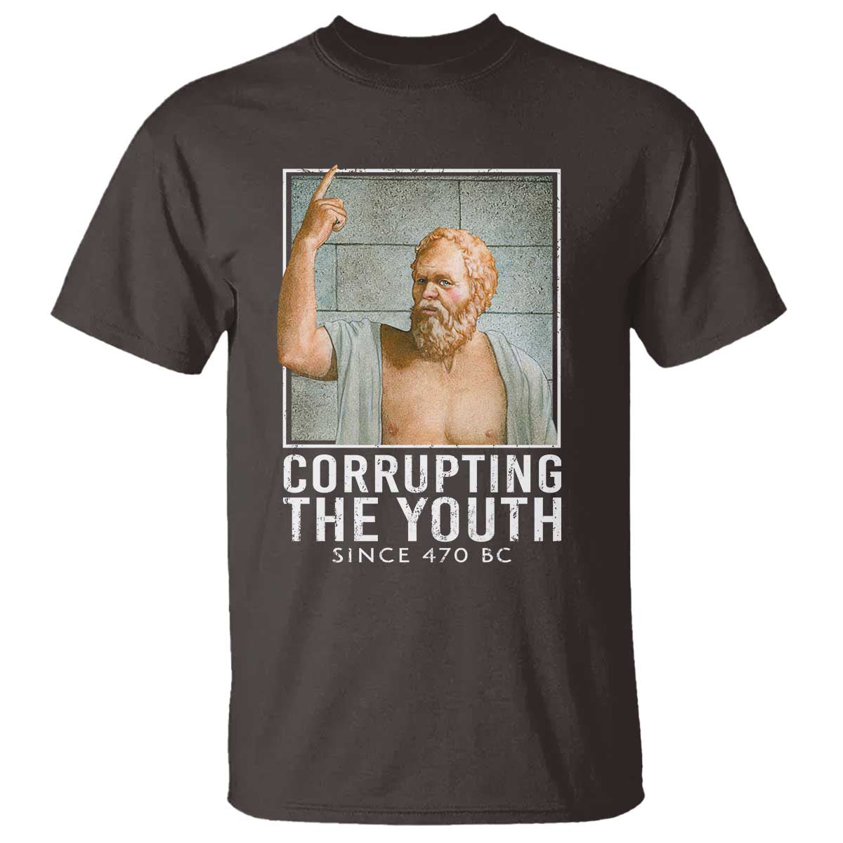 Funny Greek Philosophy Socrates T Shirt Corrupting The Youth Philosopher