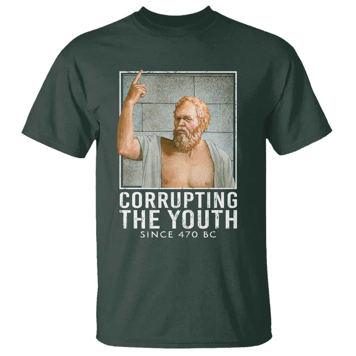 Funny Greek Philosophy Socrates T Shirt Corrupting The Youth Philosopher