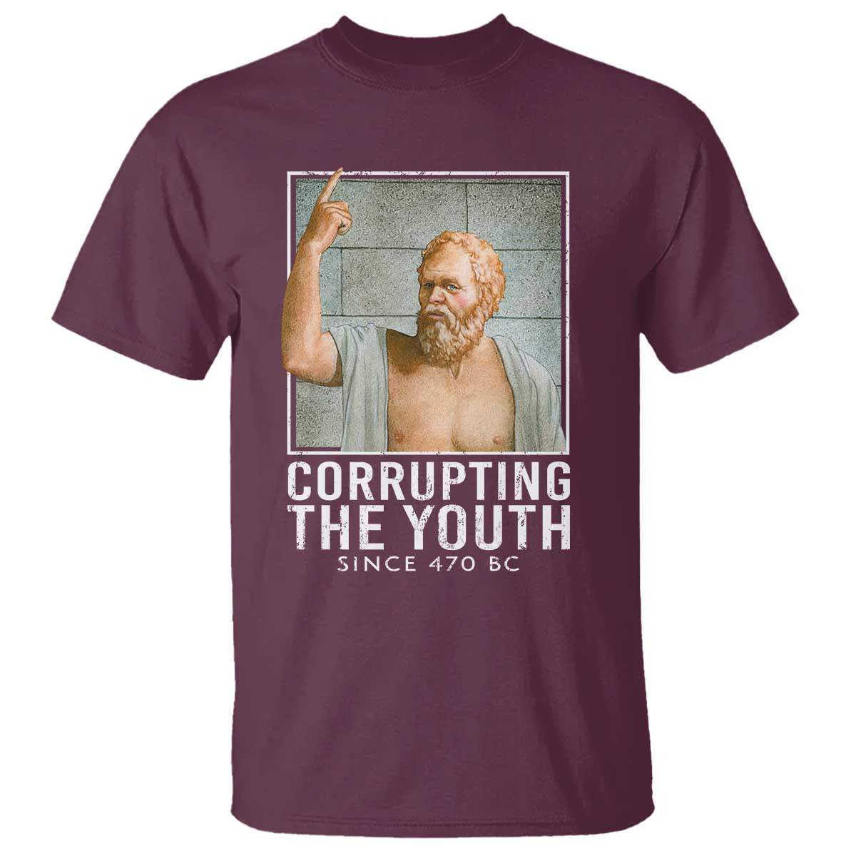 Funny Greek Philosophy Socrates T Shirt Corrupting The Youth Philosopher