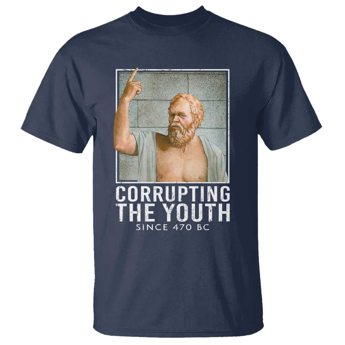 Funny Greek Philosophy Socrates T Shirt Corrupting The Youth Philosopher