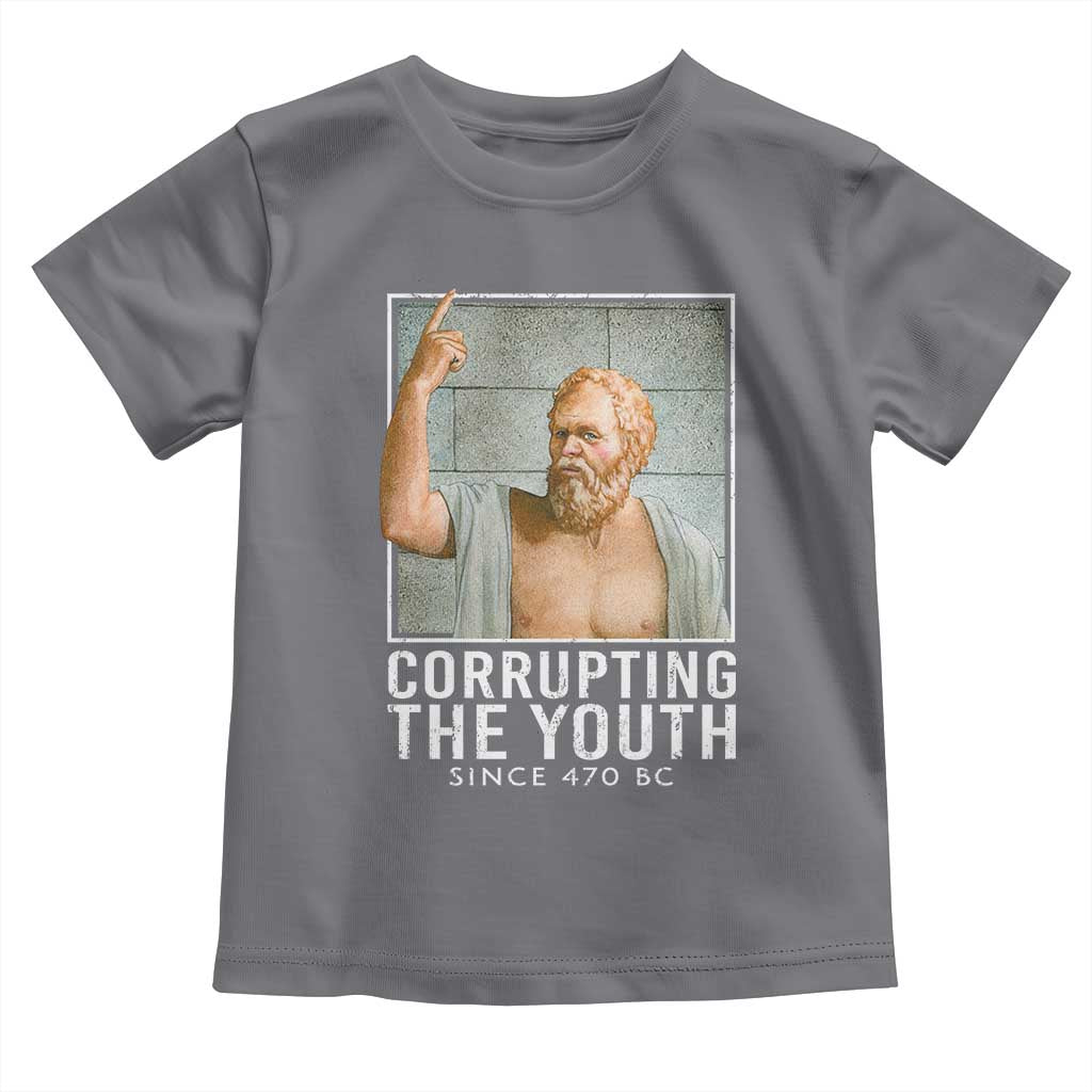 Funny Greek Philosophy Socrates Toddler T Shirt Corrupting The Youth Philosopher