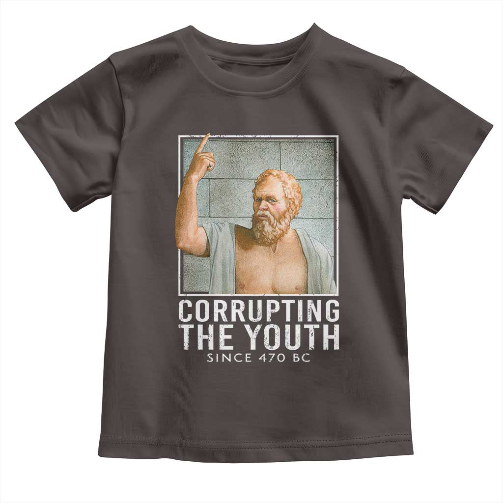 Funny Greek Philosophy Socrates Toddler T Shirt Corrupting The Youth Philosopher