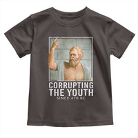 Funny Greek Philosophy Socrates Toddler T Shirt Corrupting The Youth Philosopher