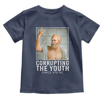 Funny Greek Philosophy Socrates Toddler T Shirt Corrupting The Youth Philosopher