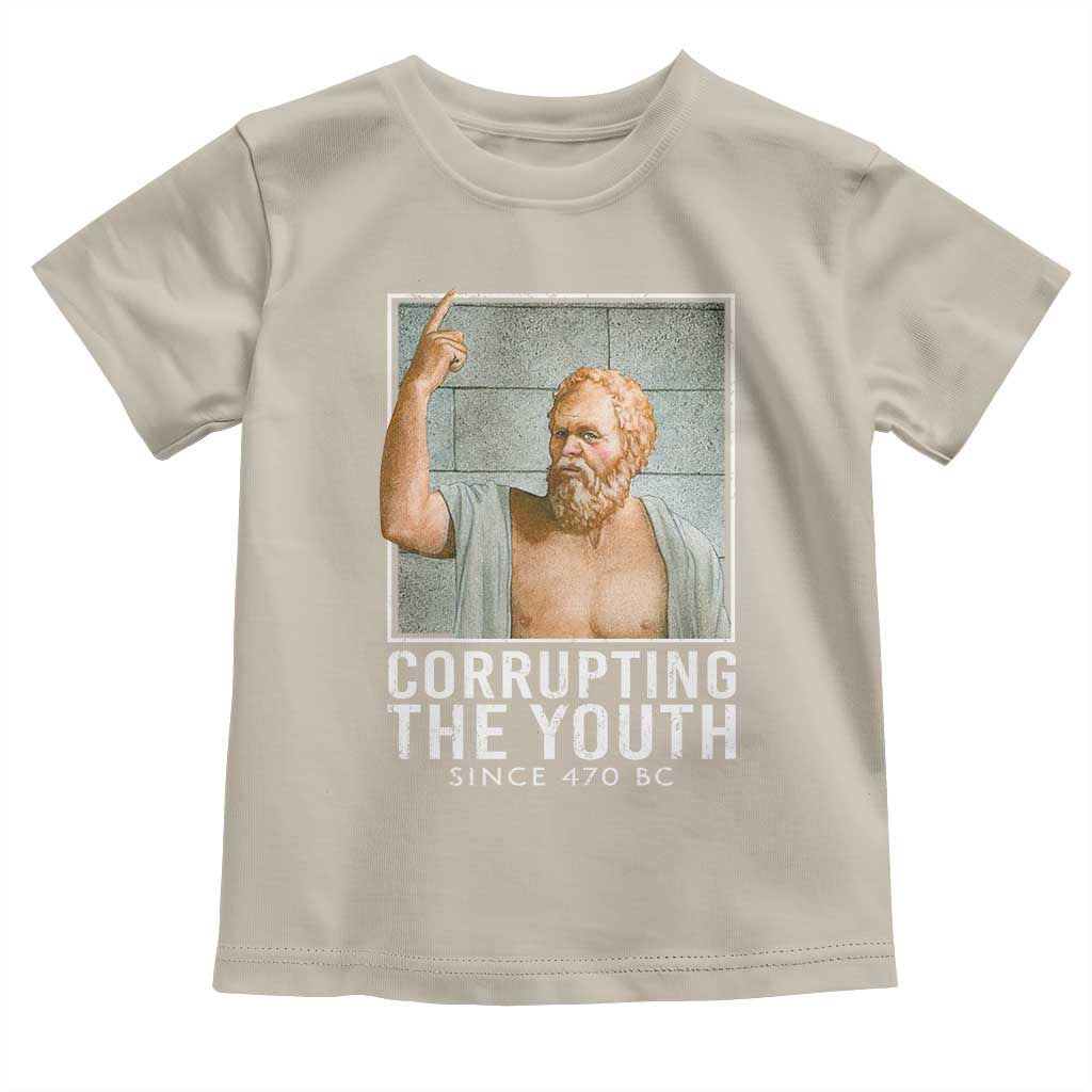 Funny Greek Philosophy Socrates Toddler T Shirt Corrupting The Youth Philosopher