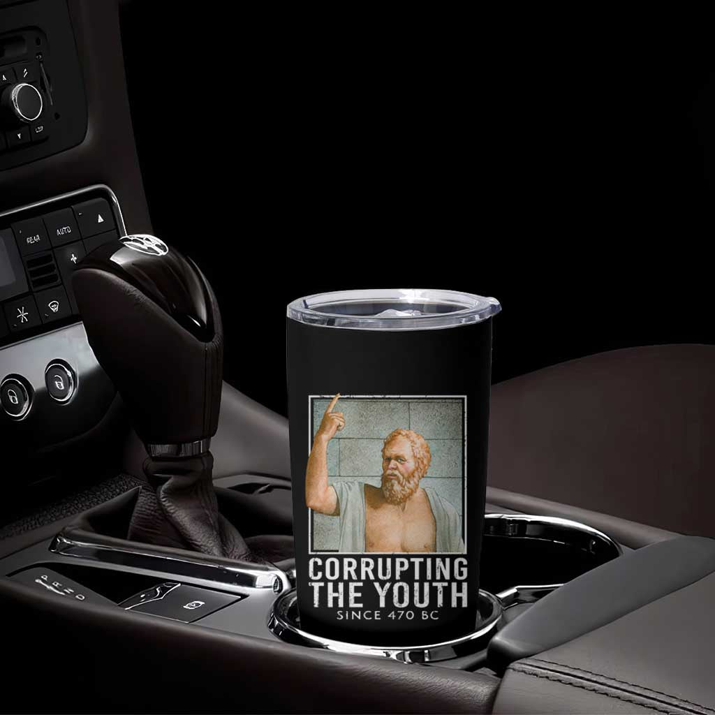 Funny Greek Philosophy Socrates Tumbler Cup Corrupting The Youth Philosopher