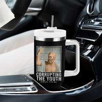 Funny Greek Philosophy Socrates Tumbler With Handle Corrupting The Youth Philosopher