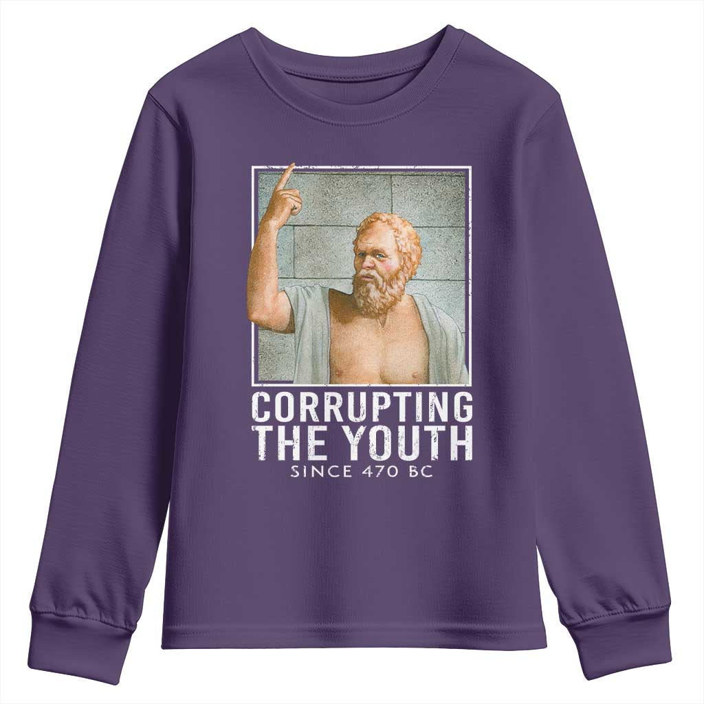 Funny Greek Philosophy Socrates Youth Sweatshirt Corrupting The Youth Philosopher