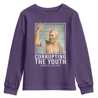 Funny Greek Philosophy Socrates Youth Sweatshirt Corrupting The Youth Philosopher
