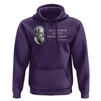 Funny Greek Philosophy Socrates Hoodie All I Know Is Scotty Doesn’t Know