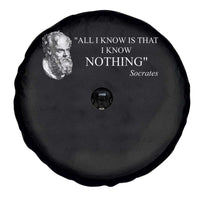 Greek Philosophy Socrates Spare Tire Cover All I Know Is That I Know Nothing