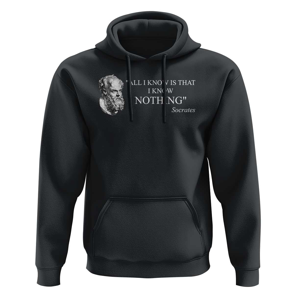 Greek Philosophy Socrates Hoodie All I Know Is That I Know Nothing