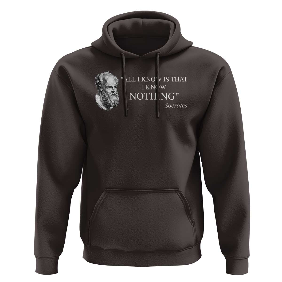 Greek Philosophy Socrates Hoodie All I Know Is That I Know Nothing