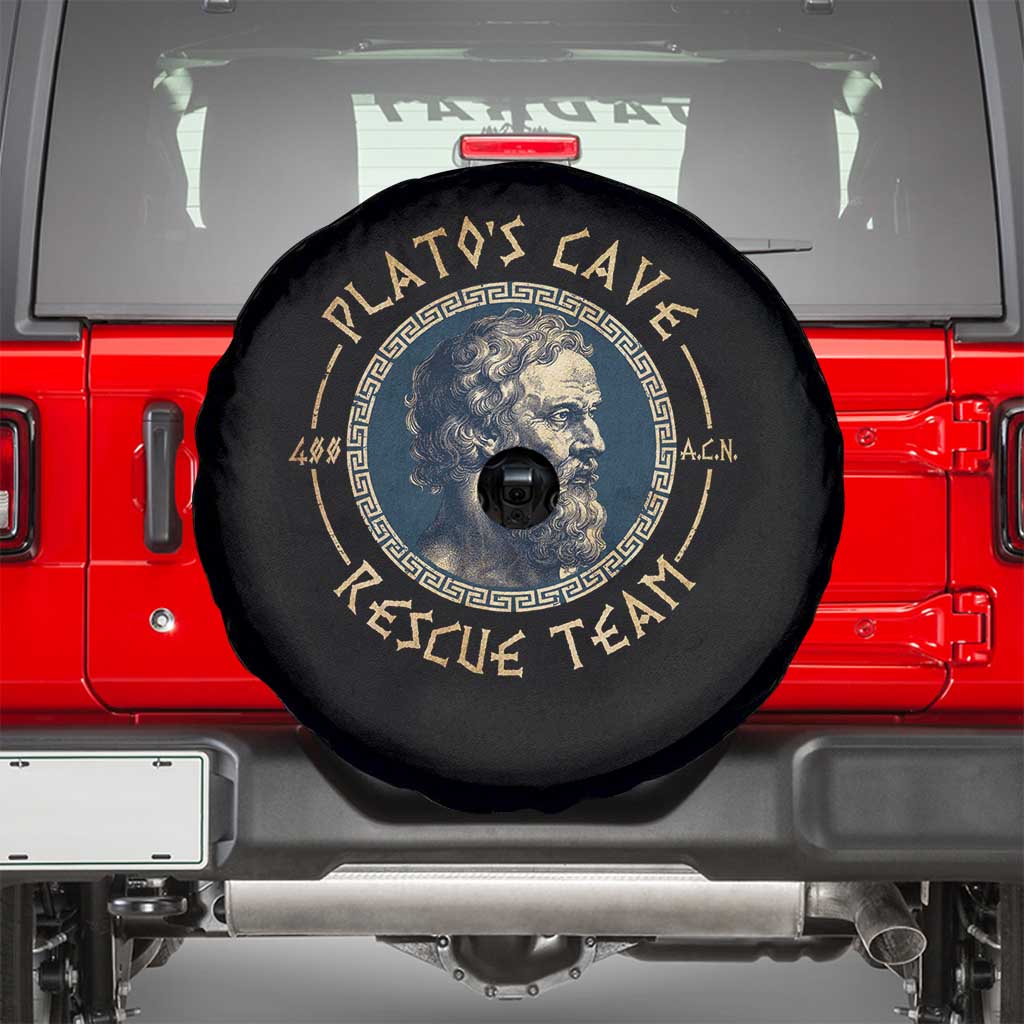Greek Philosophy Plato Spare Tire Cover Platos Cave Rescue Team