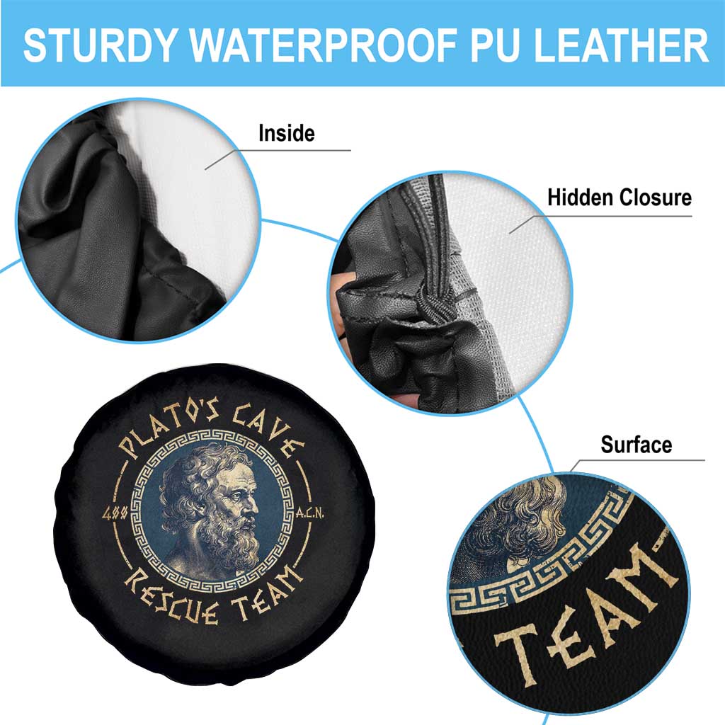 Greek Philosophy Plato Spare Tire Cover Platos Cave Rescue Team