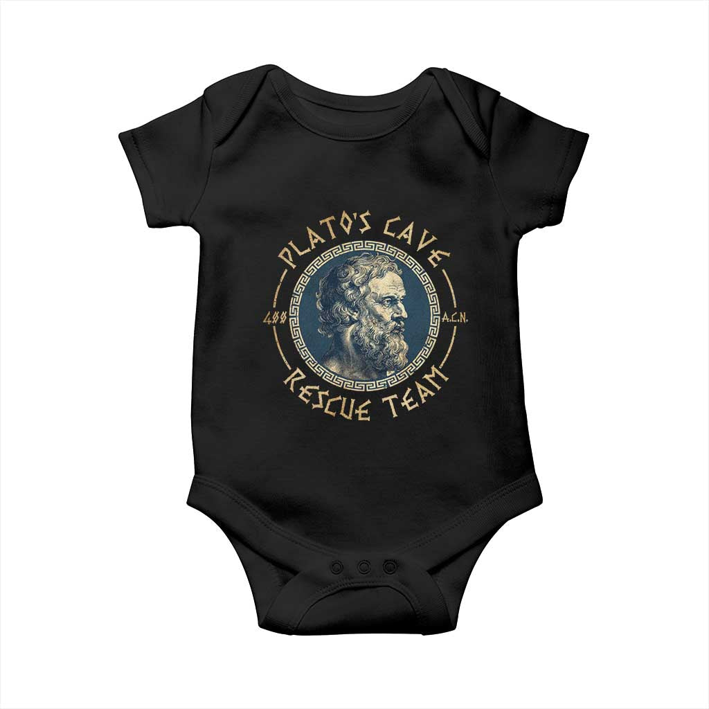 Greek Philosophy Plato Baby Onesie Platos Cave Rescue Team