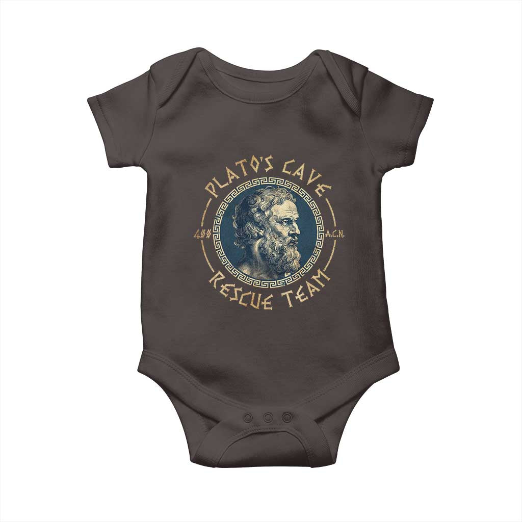 Greek Philosophy Plato Baby Onesie Platos Cave Rescue Team
