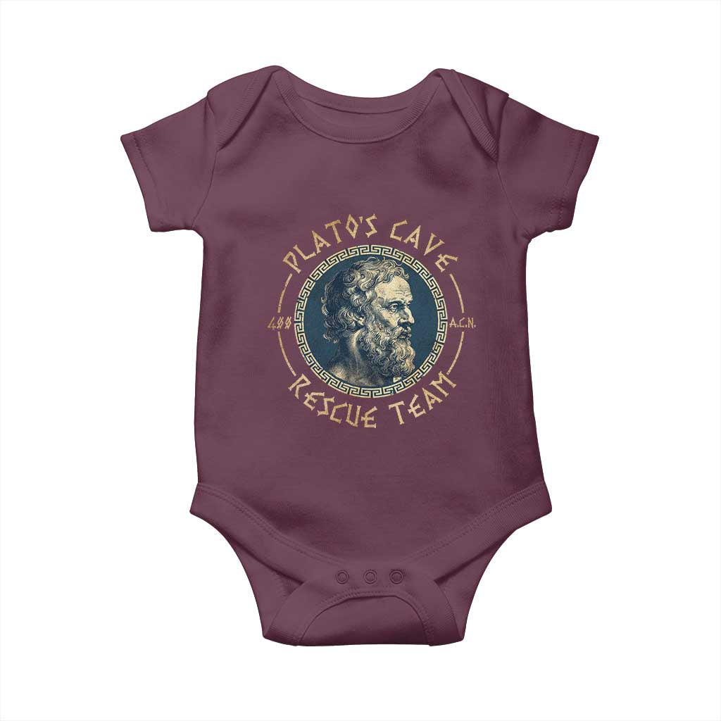 Greek Philosophy Plato Baby Onesie Platos Cave Rescue Team