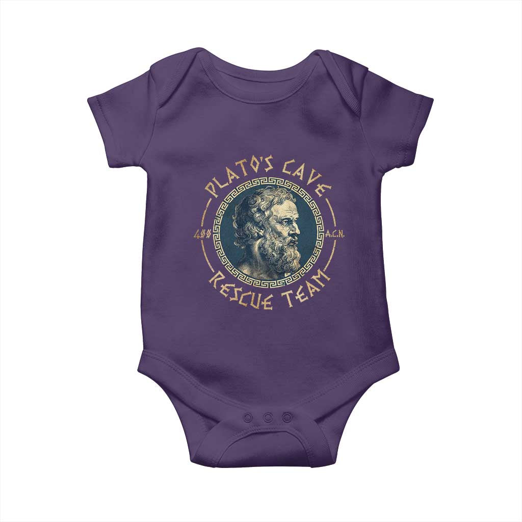 Greek Philosophy Plato Baby Onesie Platos Cave Rescue Team
