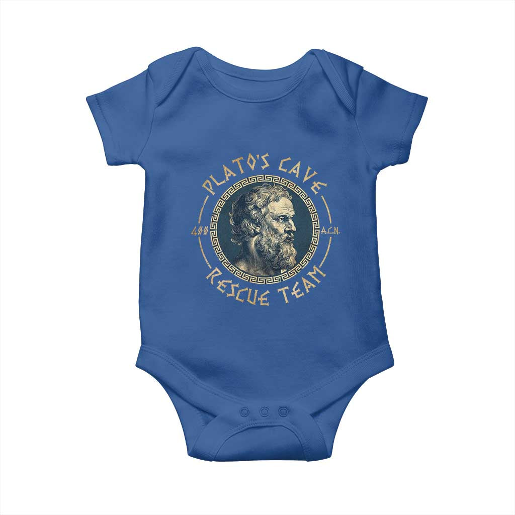 Greek Philosophy Plato Baby Onesie Platos Cave Rescue Team