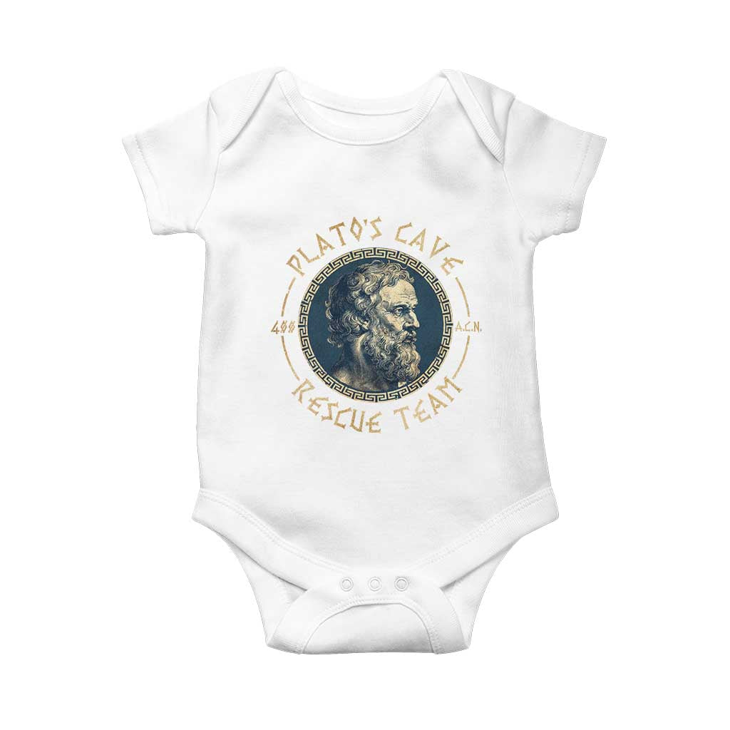 Greek Philosophy Plato Baby Onesie Platos Cave Rescue Team