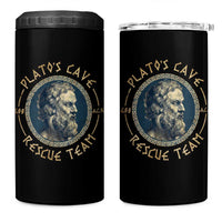 Greek Philosophy Plato 4 in 1 Can Cooler Tumbler Platos Cave Rescue Team