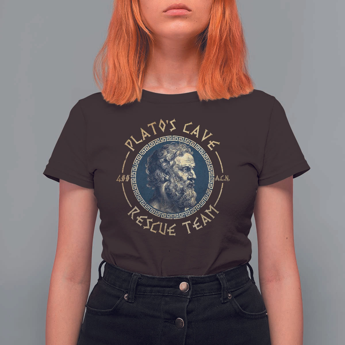 Greek Philosophy Plato T Shirt For Women Platos Cave Rescue Team