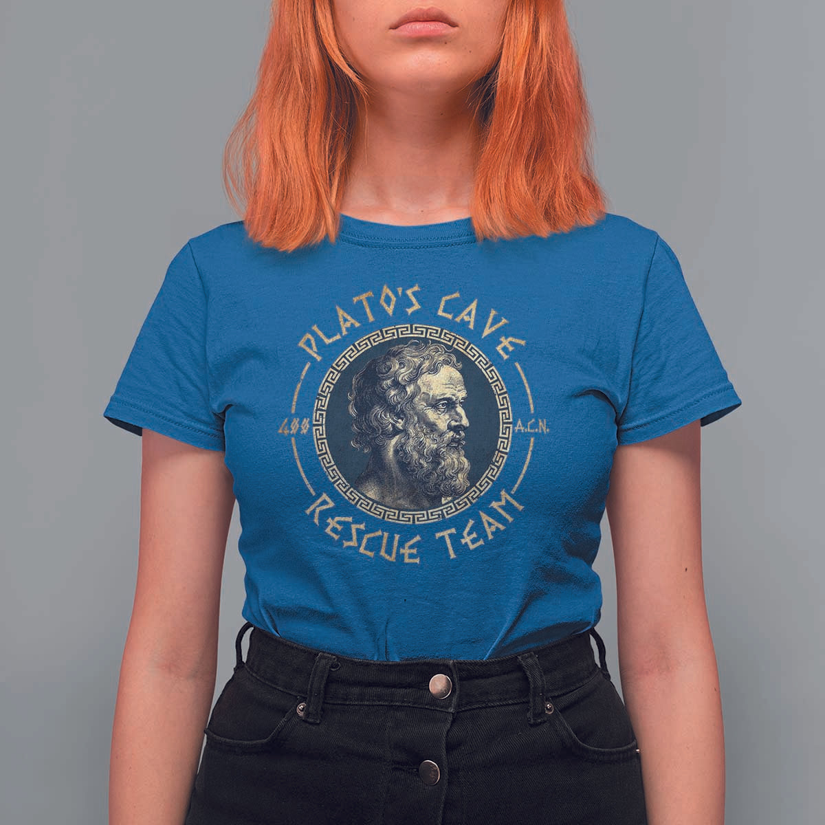 Greek Philosophy Plato T Shirt For Women Platos Cave Rescue Team