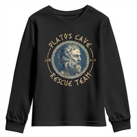 Greek Philosophy Plato Youth Sweatshirt Platos Cave Rescue Team