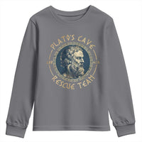 Greek Philosophy Plato Youth Sweatshirt Platos Cave Rescue Team