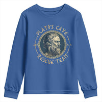 Greek Philosophy Plato Youth Sweatshirt Platos Cave Rescue Team