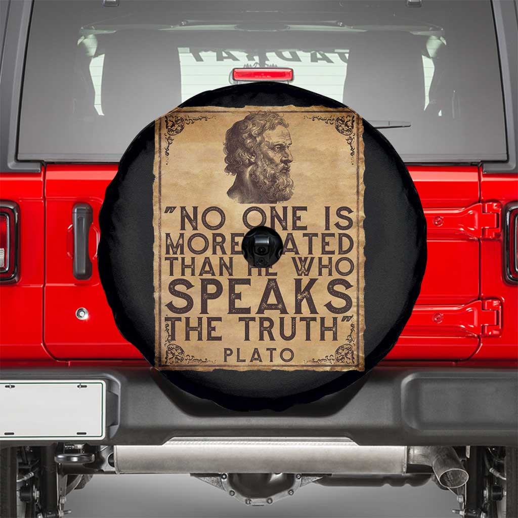 Greek Philosophy Plato Spare Tire Cover No One Is More Hated Than He Who Speaks The Truth